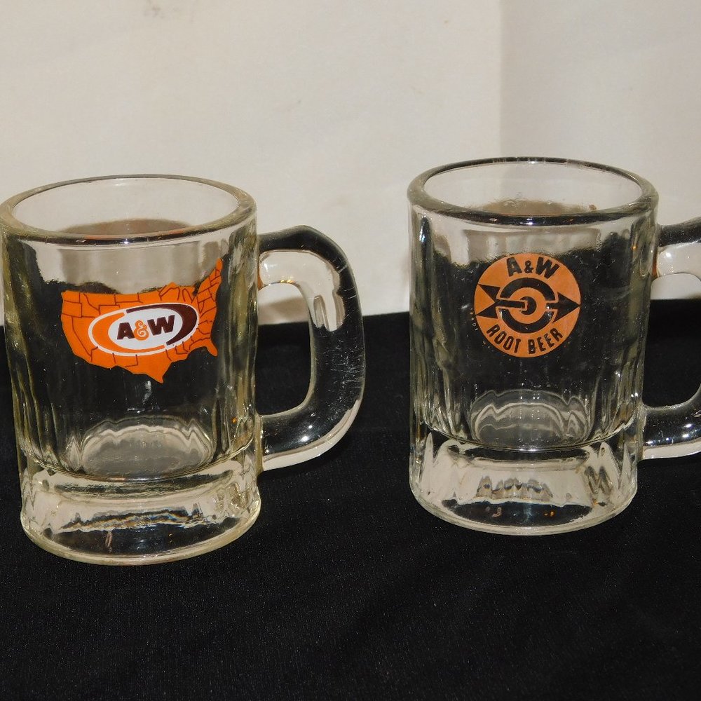Vintage Mini A&W Root Beer Mugs